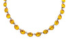 Art Deco Silver Yellow Paste Riviere Necklace