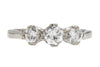 18ct White Gold Diamond Trilogy Engagement Ring, 0.90ct