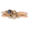 Antique French 18ct Gold Sapphire Pearl Ring