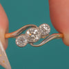 18ct Gold Diamond Trilogy Ring, Platinum Settings - 0.45ct