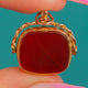 9ct Gold Bloodstone Carnelian Spinner Fob c.1916