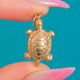 Lucky 9ct Gold Articulated Turtle Charm