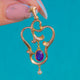 Art Nouveau Era 9ct Gold Amethyst Pearl Drop Pendant