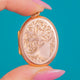 Antique 9ct Rose Gold Oval Engraved Locket