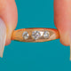 Antique 14ct Gold Flush-Set Old European-Cut Diamond Trilogy Ring, 0.50ct