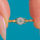 Antique 15ct Gold Old European-Cut Diamond Solitaire Engagement Ring, 0.36ct