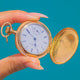 Antique 9ct Gold Cased Swallow Ladies Pocket Watch in Original Box