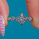 Art Deco Era 18ct Gold & Platinum Diamond Dress Ring, c.1920's