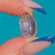 Victorian Ceylon Moonstone charm in a Silver bezel
