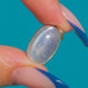 Victorian oval Moonstone charm in a Silver setting