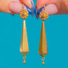 Antique 9ct Gold Victorian Obelisk Drop Earrings