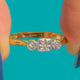 Art Deco 18ct Gold & Platinum Diamond Three Stone Ring