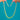 18.5" RARE Lime Green Vaseline Glass Bead Necklace Glows Orange Under UV, full Glass bead necklace on blue background