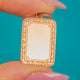 Antique 9ct Gold Rectangular Engraved Charm