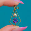 Antique 9ct Gold Amethyst Tulip Pendant