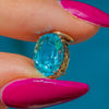Antique 9ct Gold Blue Paste Charm