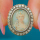 Antique European 18ct Gold Diamond Miniature Portrait Ring