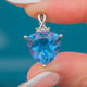 9ct White Gold Synthetic Blue Spinel Pendant, 0.90ct