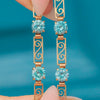 9ct Gold Cropp & Farr Blue Zircon Collar Necklace