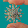 Victorian 2.75ct Diamond Starburst Pendant / Brooch c.1890