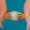 18ct Gold Art Deco Opal Belcher Ring