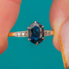 Antique 18ct Gold Platinum Natural Sapphire Ring, 1.50ct