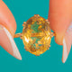 9ct Gold Citrine Solitaire Ring c.1968