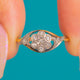 Edwardian 18ct Gold Platinum Diamond Cluster Twist Engagement Ring
