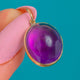 Art Deco 9ct Gold Amethyst Cabochon Charm