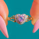 9ct Gold Amethyst Diamond Heart Ring
