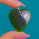 Antique 9ct Gold Nephrite Jade Heart Pendant