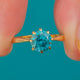 18ct Gold Art Deco Zircon Solitaire Ring