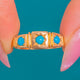 Victorian 18ct Gold Turquoise Trilogy Gypsy Ring