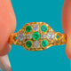 Late Georgian 18ct Gold Emerald & Diamond Cluster Ring, c.1830
