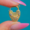 9ct Gold Diamond Heart Padlock Pendant