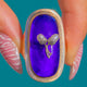 RARE Georgian 15ct Gold Bristol Blue Glass Natural Pearl "Acorns" Ring, Inscribed 1793