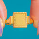 Pristine Bright Yellow 9ct Gold Signet Ring (6.4g)