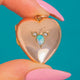 Antique 9ct Gold Opal Pearl Heart Locket, Ivy Leaf Motif