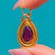 Victorian 15ct Gold Teardrop Garnet Pendant