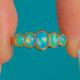 Antique Art Deco 9ct Gold Vivid Opal Five Stone Ring