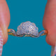 RARE 18ct Gold Platinum Art Deco Diamond Fan Engagement Ring
