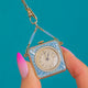 Spectacular Edwardian Icy Blue Enamel Ladies Pocket Watch & 22" Enamel Chain
