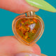 Chubby 9ct Gold Amber Heart Pendant