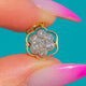 Victorian 15ct Gold Diamond Flower Charm, 0.45ct
