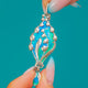 Arts & Crafts Murrle Bennett Silver Blue Enamel Lily of the Valley Pendant