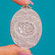 Victorian Aesthetic Silver Oval "Psychedelic" Embossed Locket, c.1880