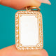 Antique 9ct Gold Rectangular Engraved Charm