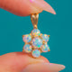 9ct Gold Vivid Daisy Opal Cluster Pendant