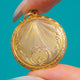 Art Nouveau Gilded Engraved Locket Pendant
