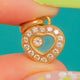 CHOPARD 18ct Gold "HAPPY DIAMONDS" Floating Diamond Heart Charm